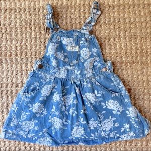 🌸 vintage oshkosh floral overall dress